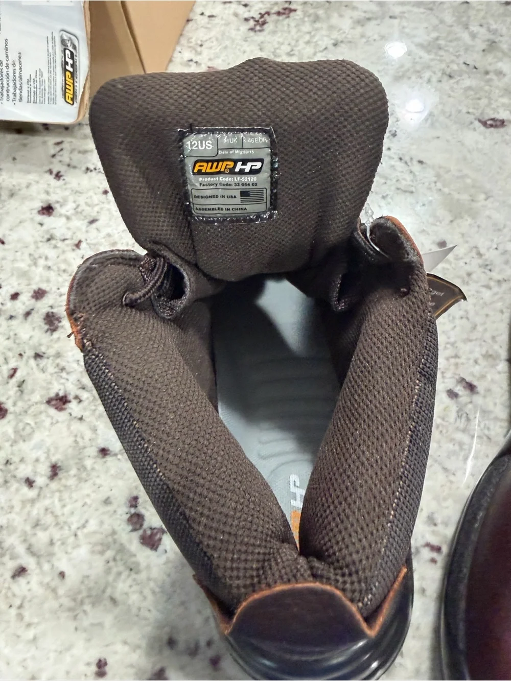 Men's Brown Work Boots - Durable Lace-Up Boots